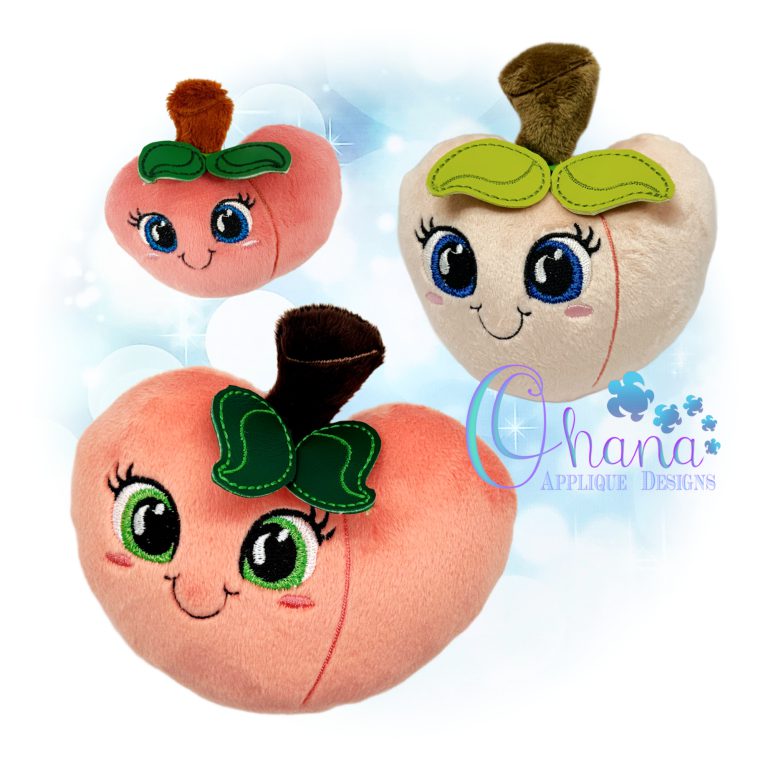 Peach Stuffie Embroidery Design