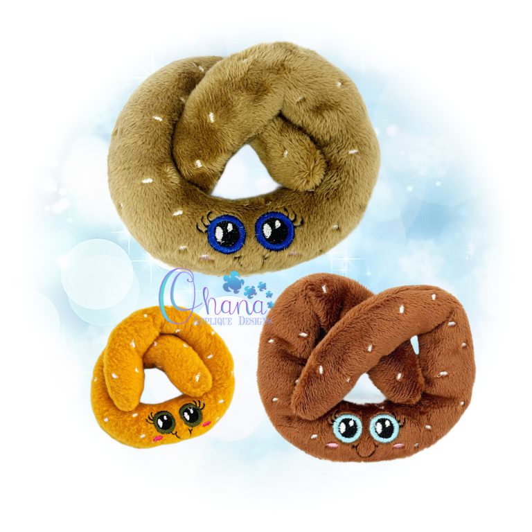 Pretzel Stuffie Embroidery Design
