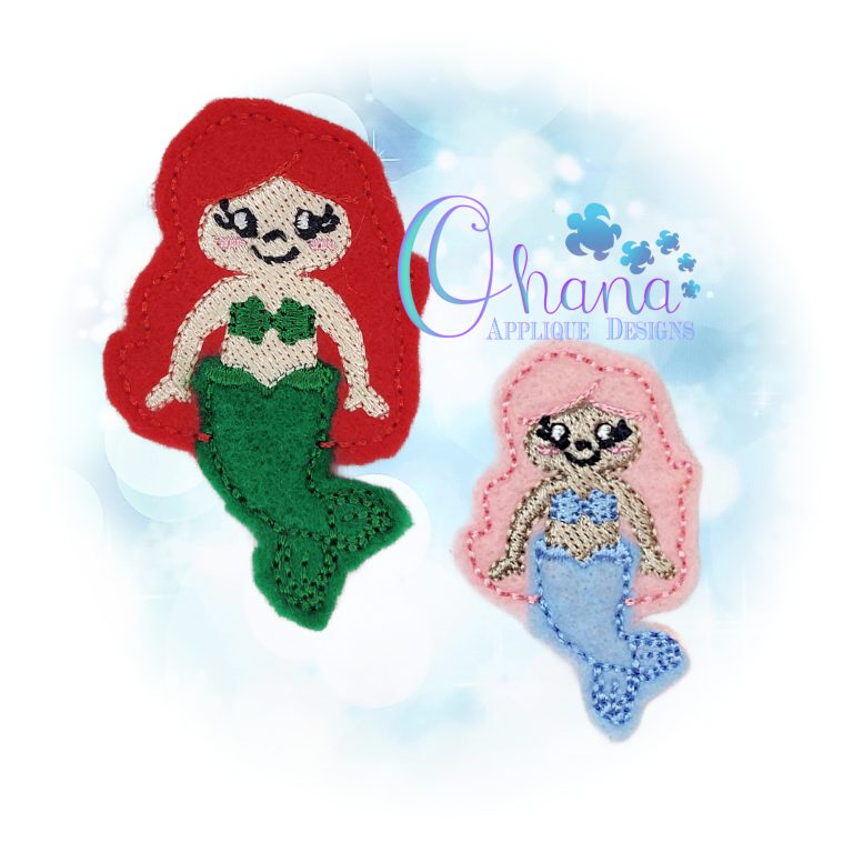 Mermaid Feltie Embroidery Design