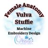 OAD 2504 Famale Anatomy Vulva Stuffie 2000 Vulva Stuffie Embroidery Design