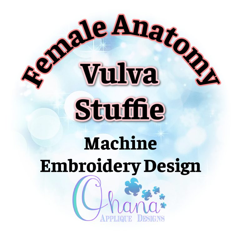 Vulva Stuffie Embroidery Design
