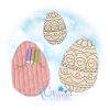 Heart Fabric Coloring Easter
