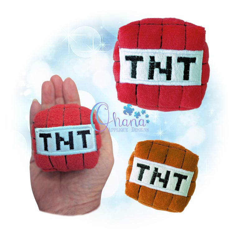 TNT Cuboid Stuffie Embroidery