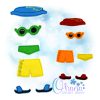 OAD 2506 Andy Un-Paper Doll Beach Outfit 2000 JS copy 2 Boys Unpaper Doll Swimwear