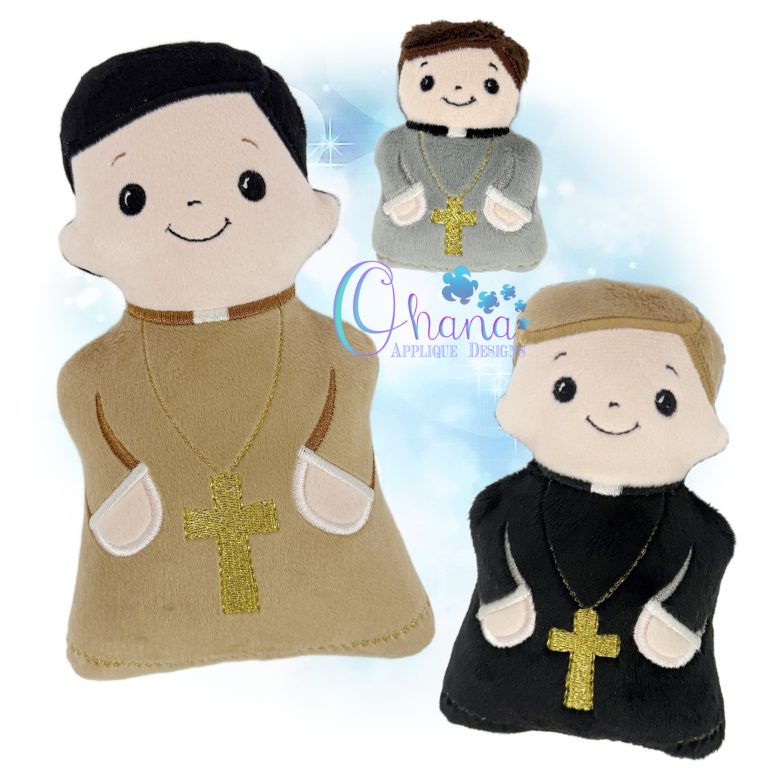 Priest Stuffie Embroidery Design