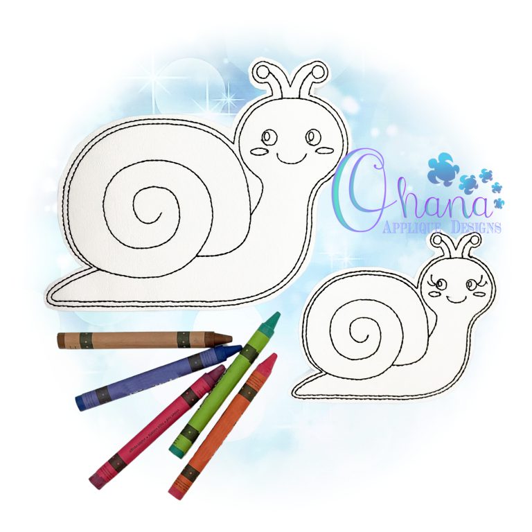 Snail Flat Coloring Doll