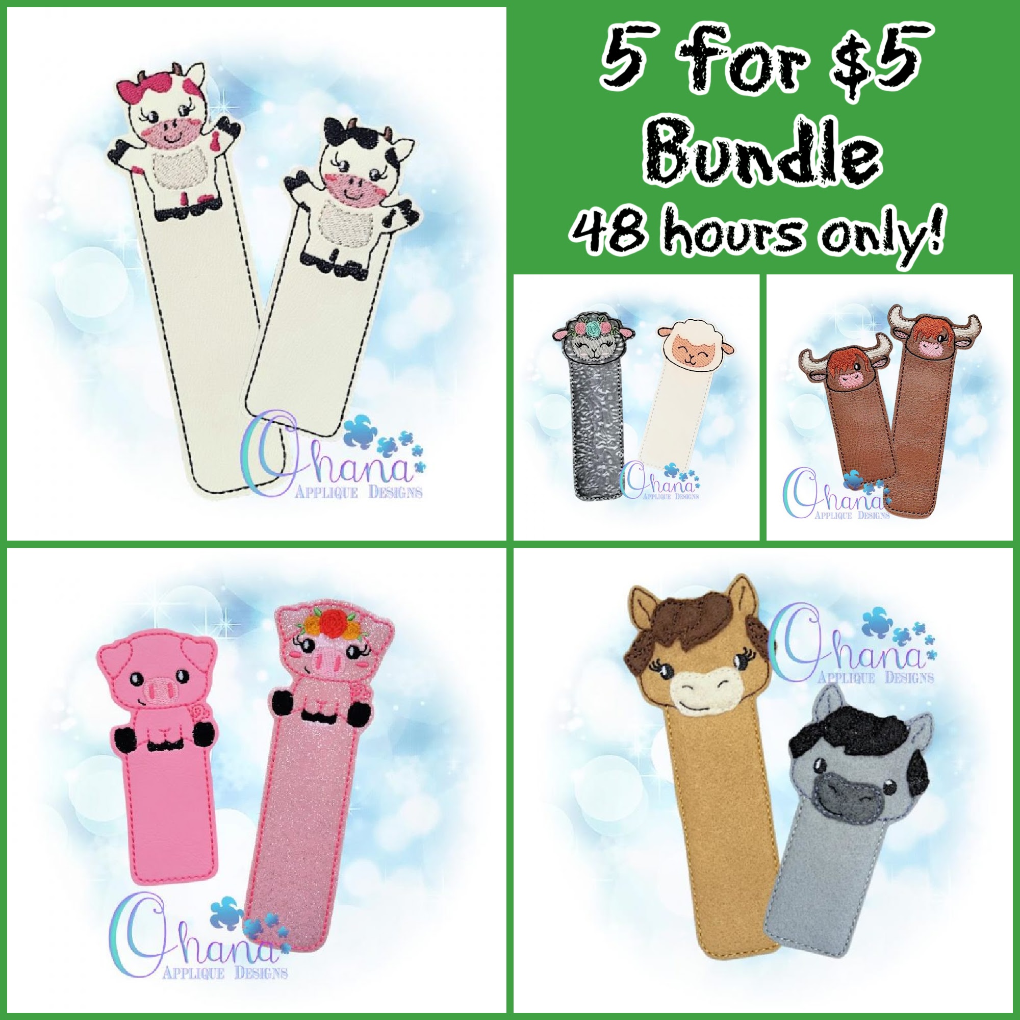 OAD 25.07.08 5 for $5 BM July 8th 2025 - Farm Bookmark Bundle