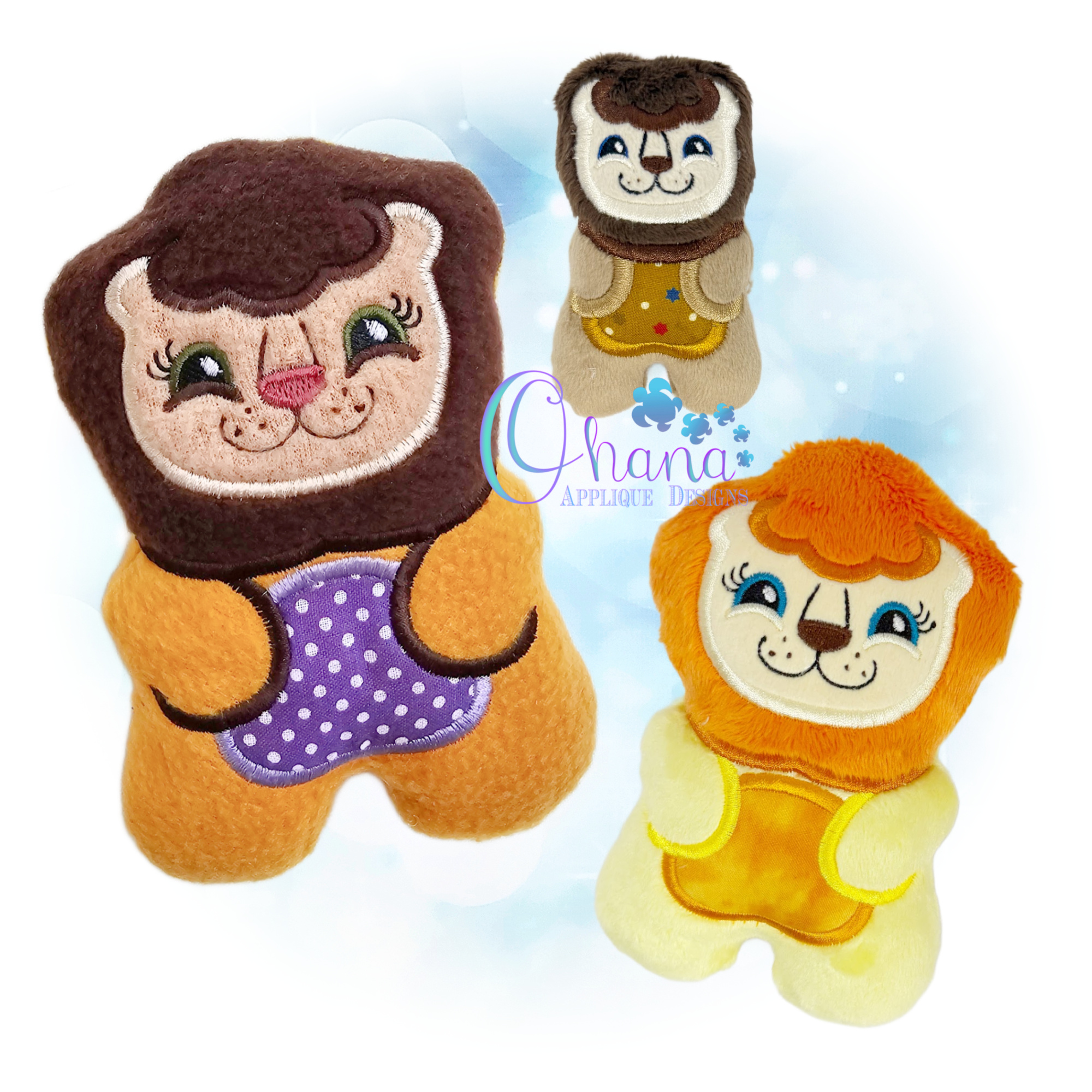 Chubby Lion Stuffie Embroidery