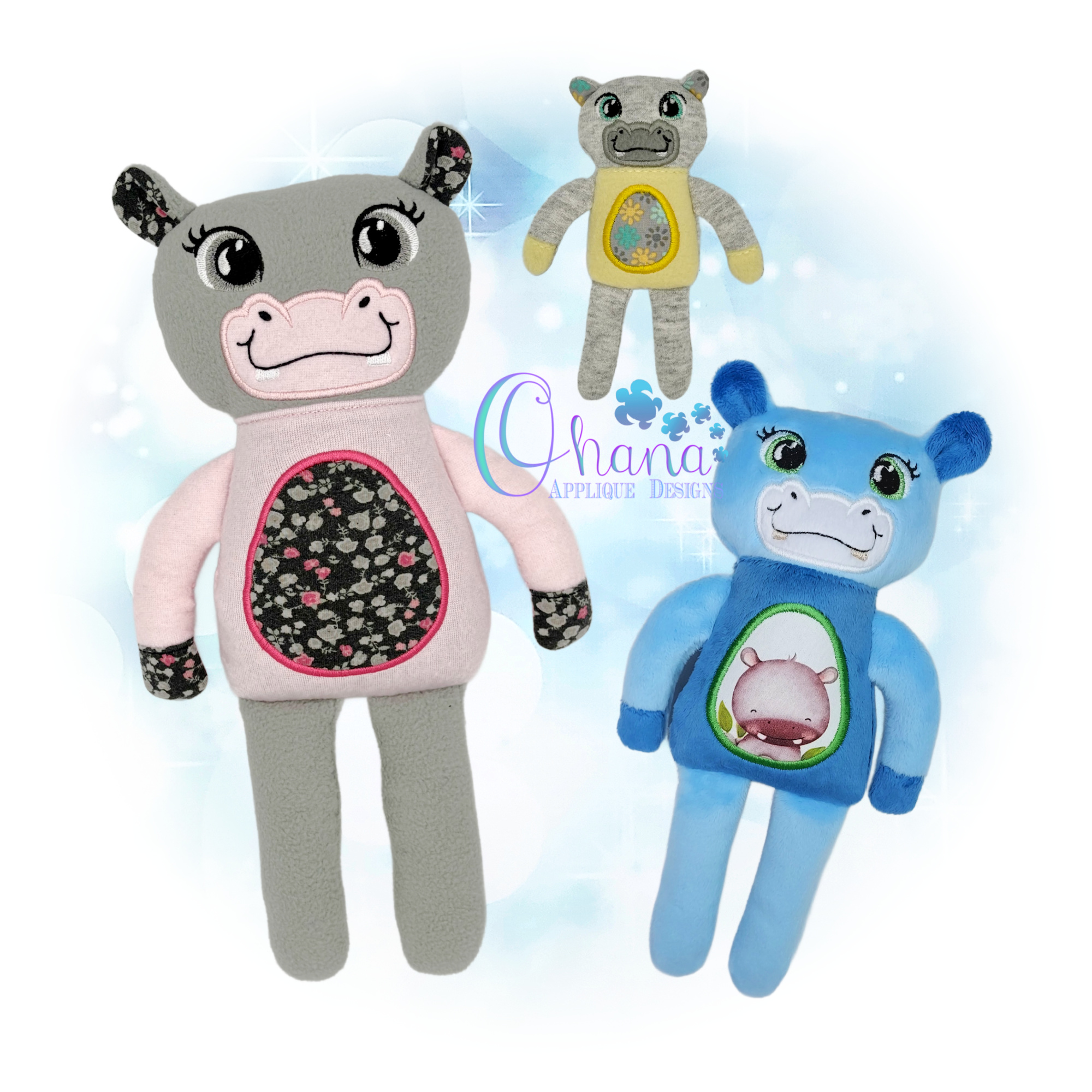 Hippo Rag Doll Stuffie