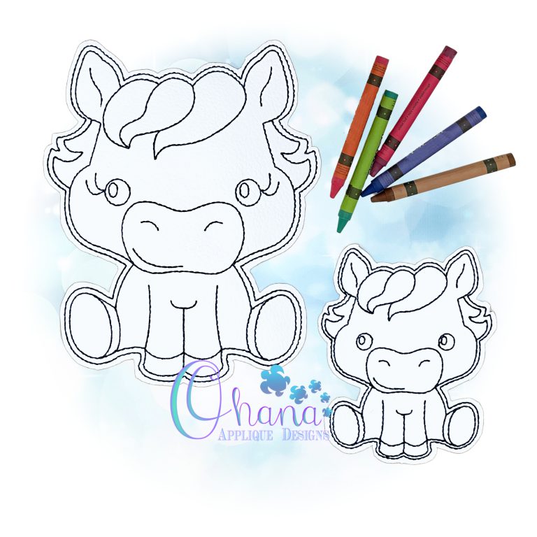Horse Flat Coloring Doll