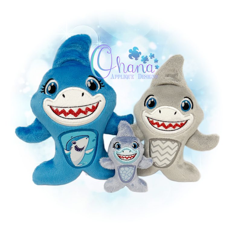 Huggable Shark Stuffie Embroidery