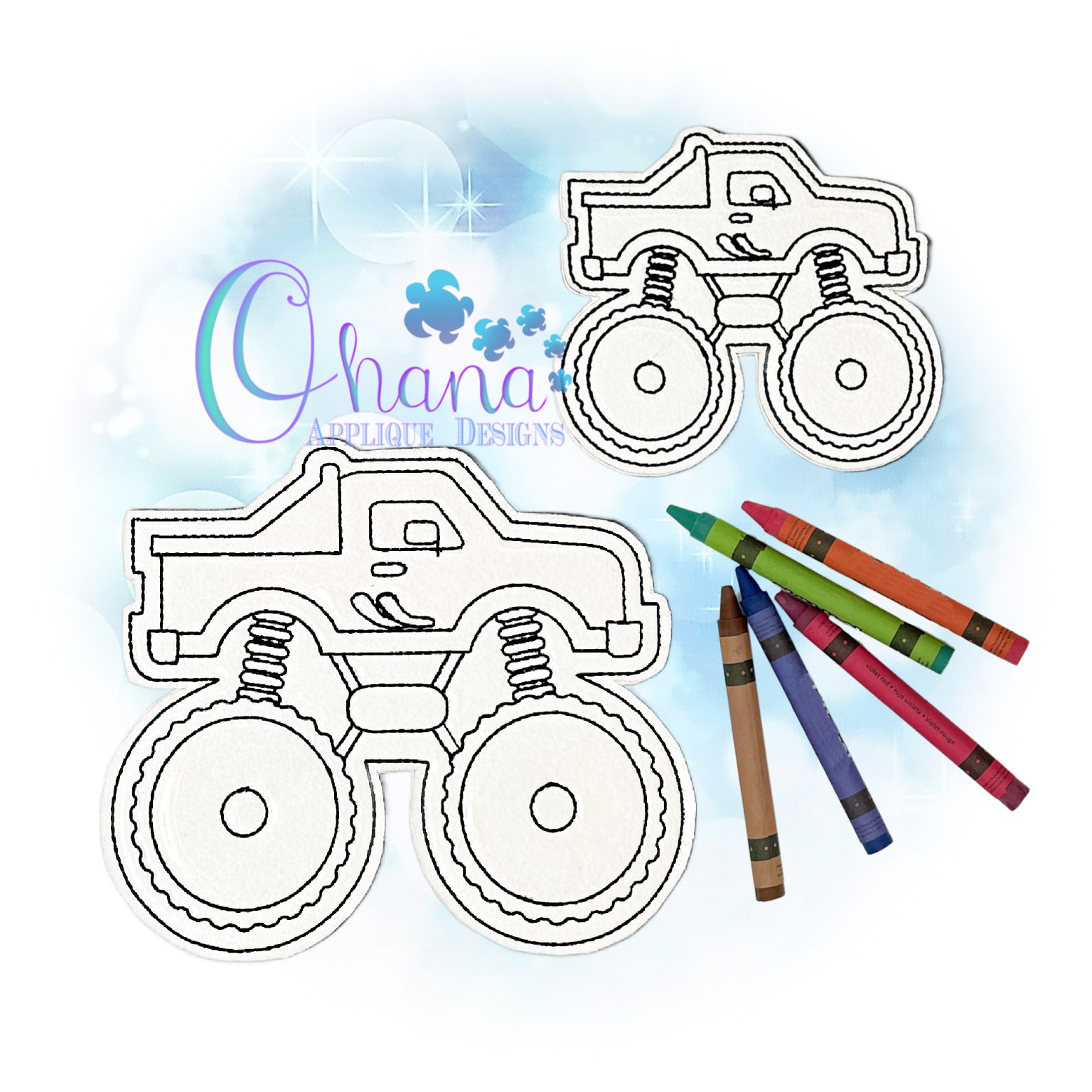 OAD 2507 Monster Truck FCD 2000 AK Monster Truck Flat Coloring