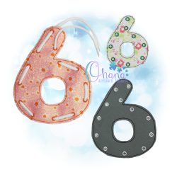 Number 6 Lacing Board Embroidery