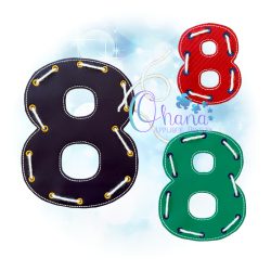 Number 8 Lacing Board Embroidery