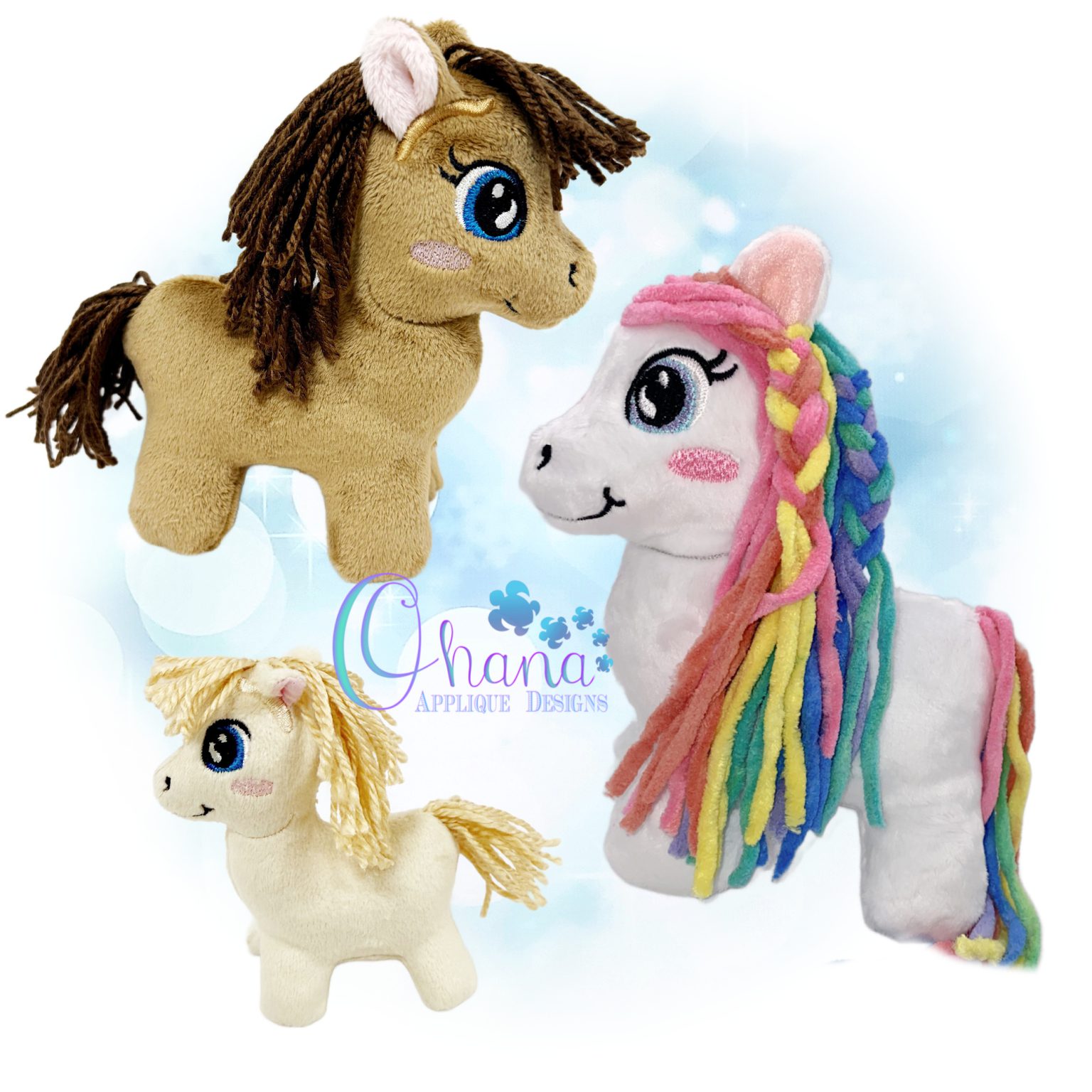 OAD 2507 Standing Horse Stuffie 2000 LA DM 3D Standing Horse Stuffie Embroidery