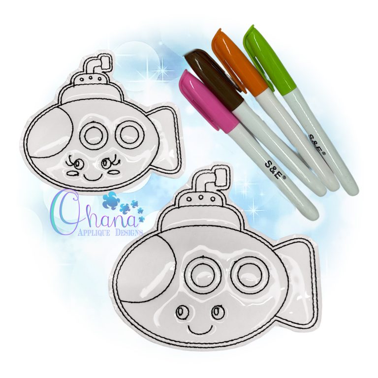 Submarine Flat Coloring Doll