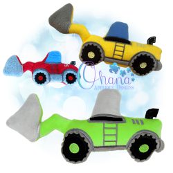 Wheel Loader Stuffie Embroidery