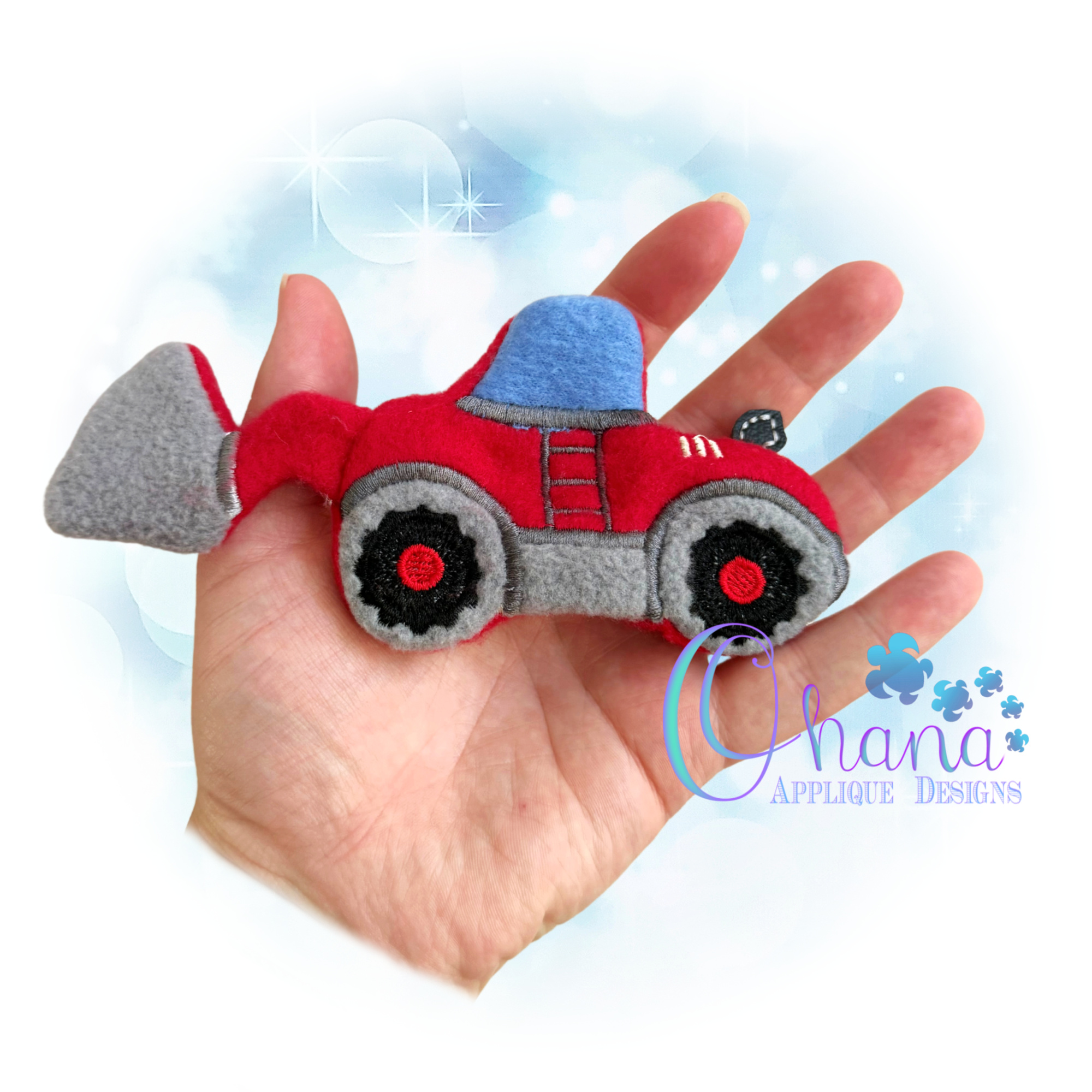 Wheel Loader Stuffie Embroidery
