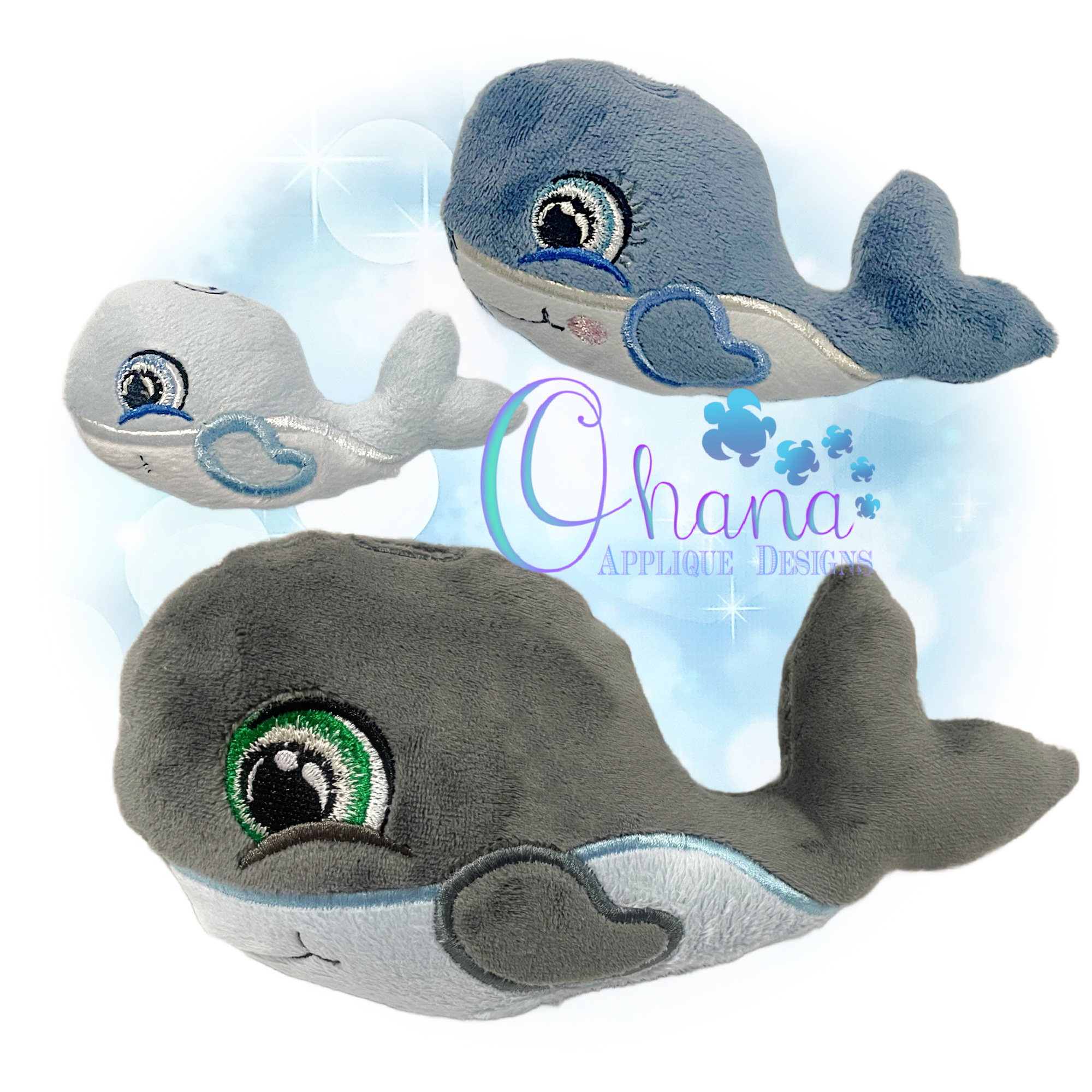 Willa Whale Stuffie Embroidery