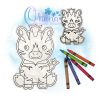 OAD 2507 Zebra FCD 2000 JS Zebra Flat Coloring Doll