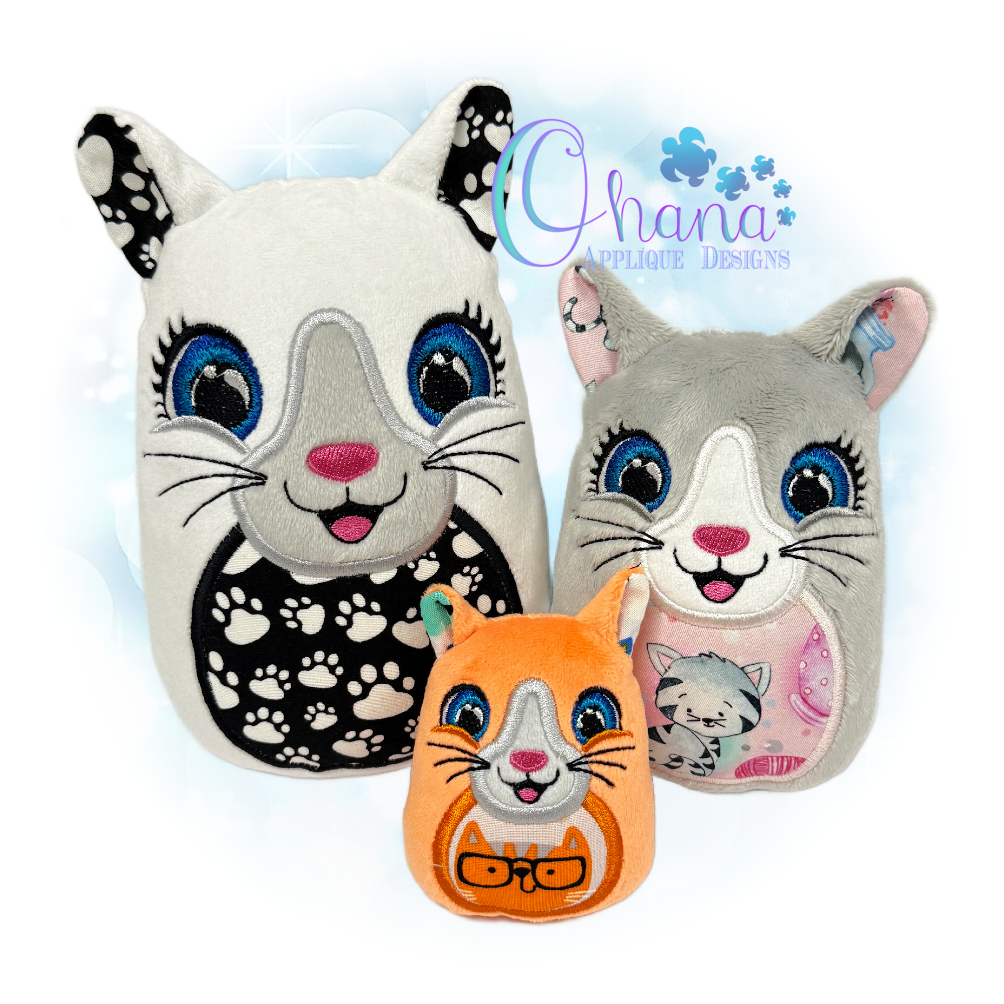 Cat Egglet Stuffie Embroidery
