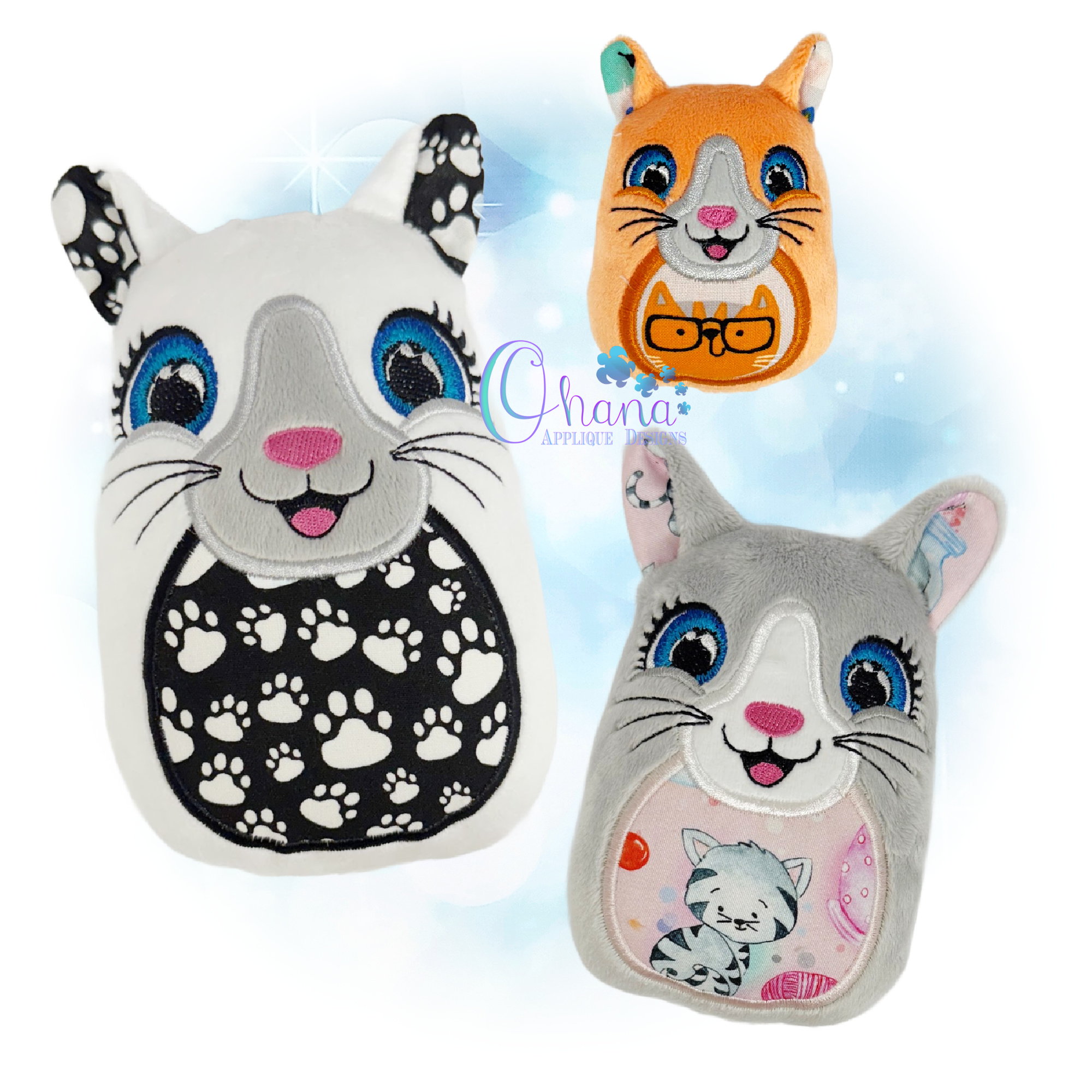 Cat Egglet Stuffie Embroidery