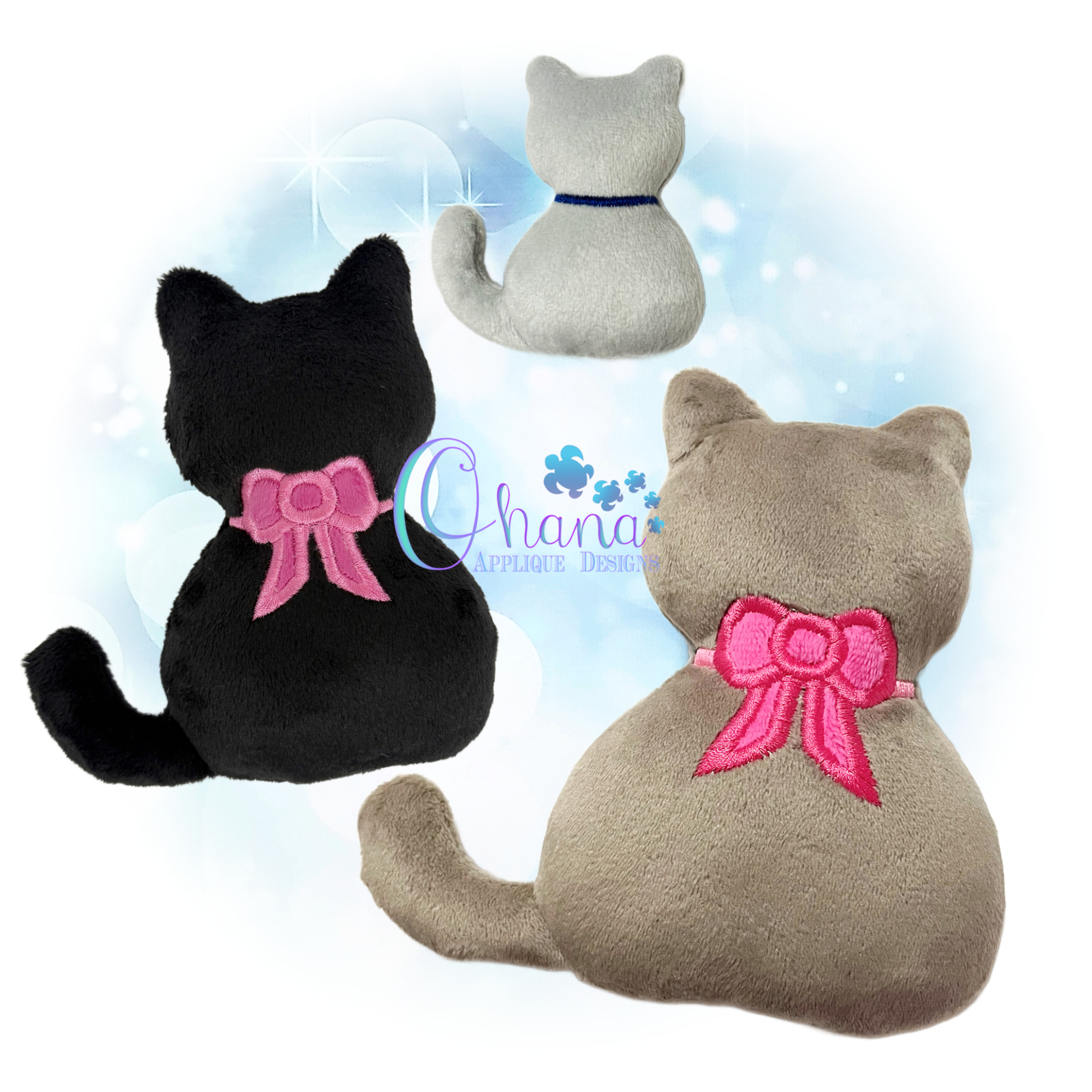 Cat Silhouette Stuffie Embroidery