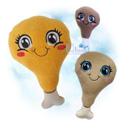 Chicken Drumstick Stuffie Embroidery