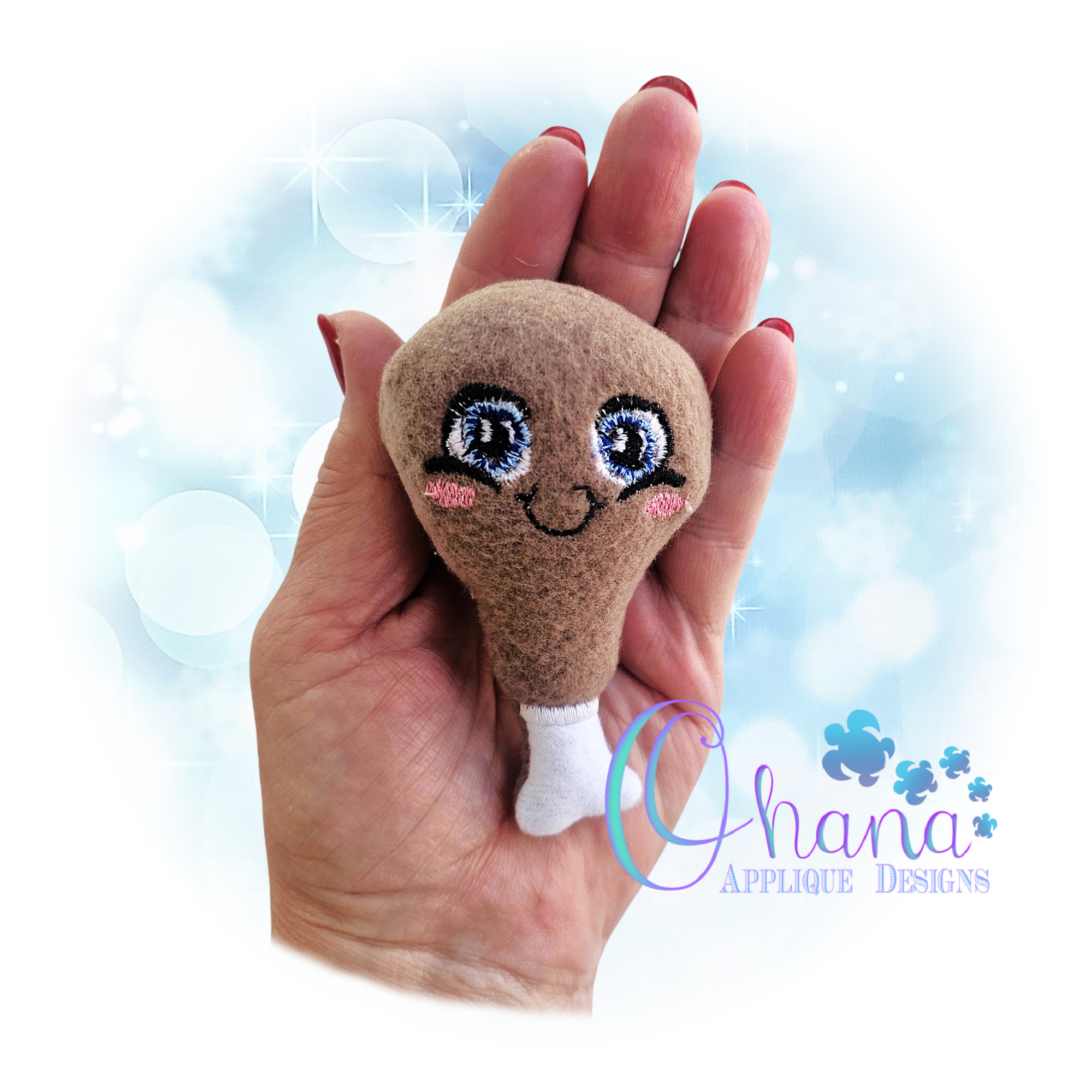 Chicken Drumstick Stuffie Embroidery