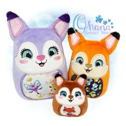 Fox Egglet Stuffie Embroidery