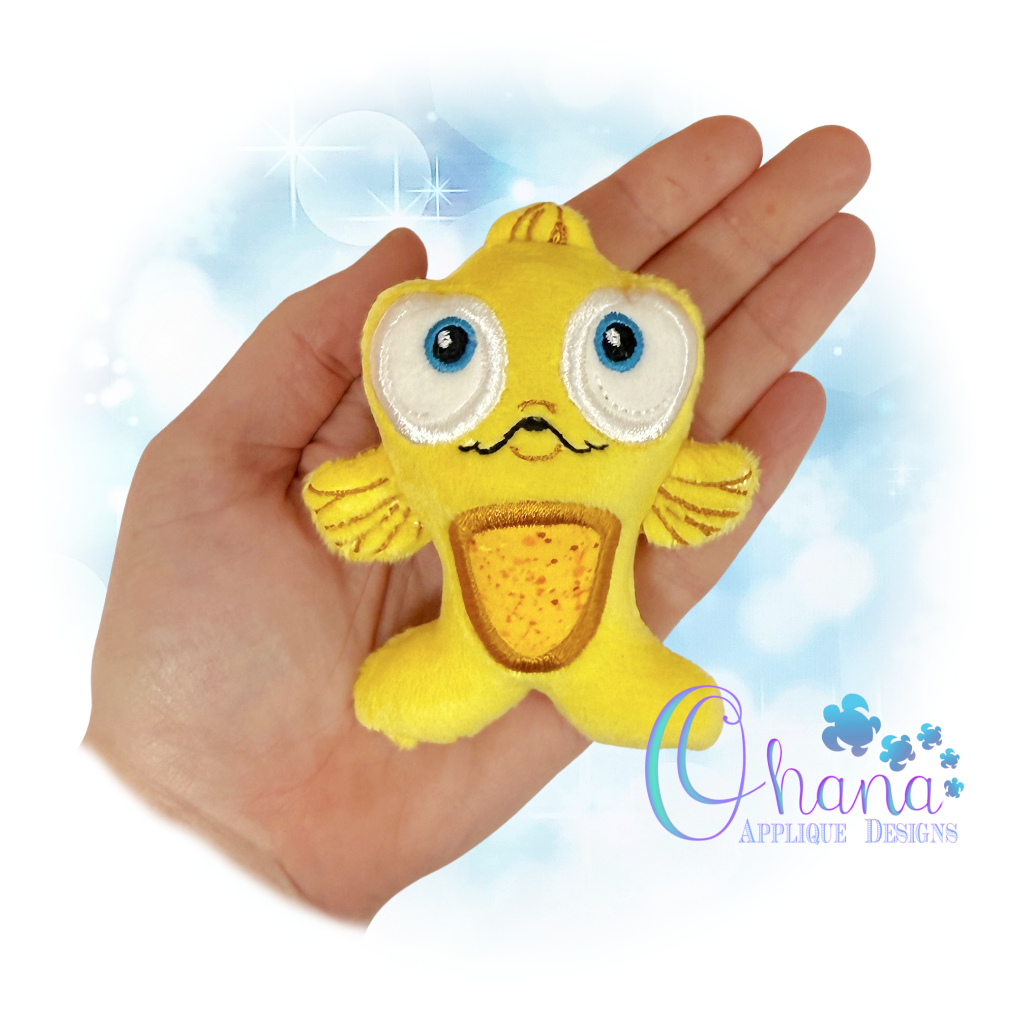 OAD 2508 Huggable Goldfish Stuffie 2000 LA copy 2 Huggable Goldfish Stuffie Embroidery