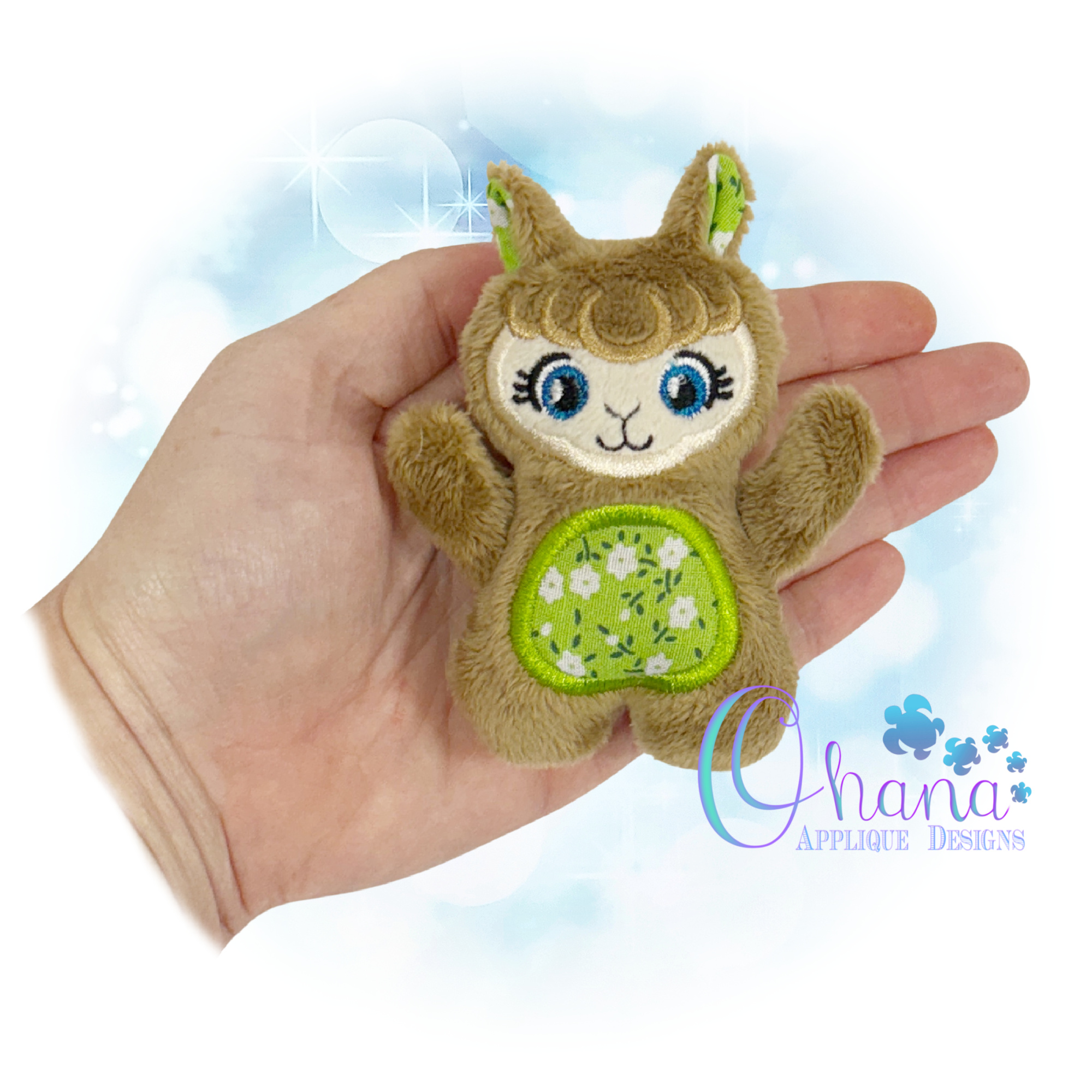 Huggable Llama Stuffie Embroidery
