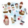 OAD 2508 Ice Cream Felt Play Kit 2000 DM Ice Cream Sundae Kit