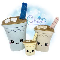 Iced Coffee Stuffie Embroidery