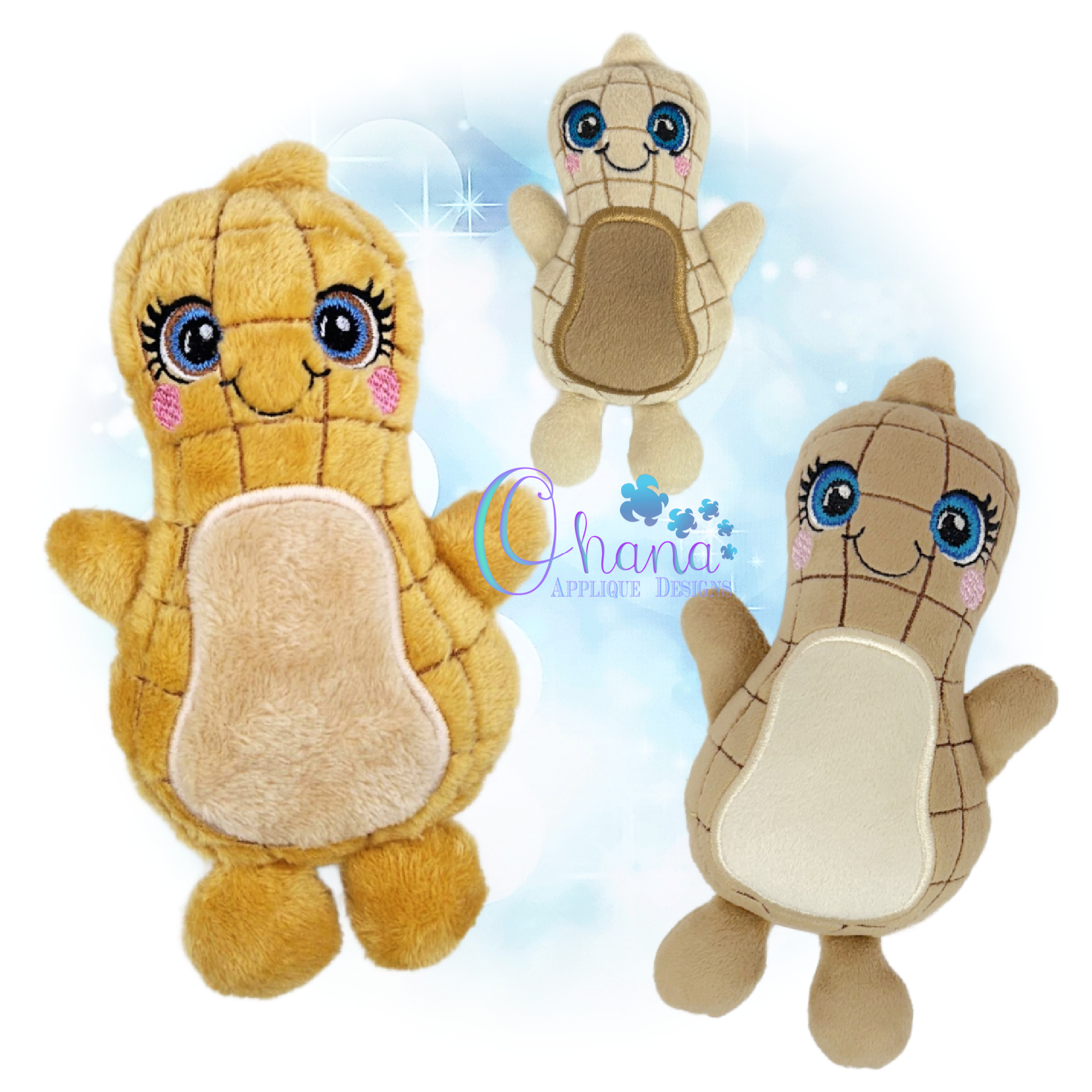 Peanut Stuffie Embroidery Design