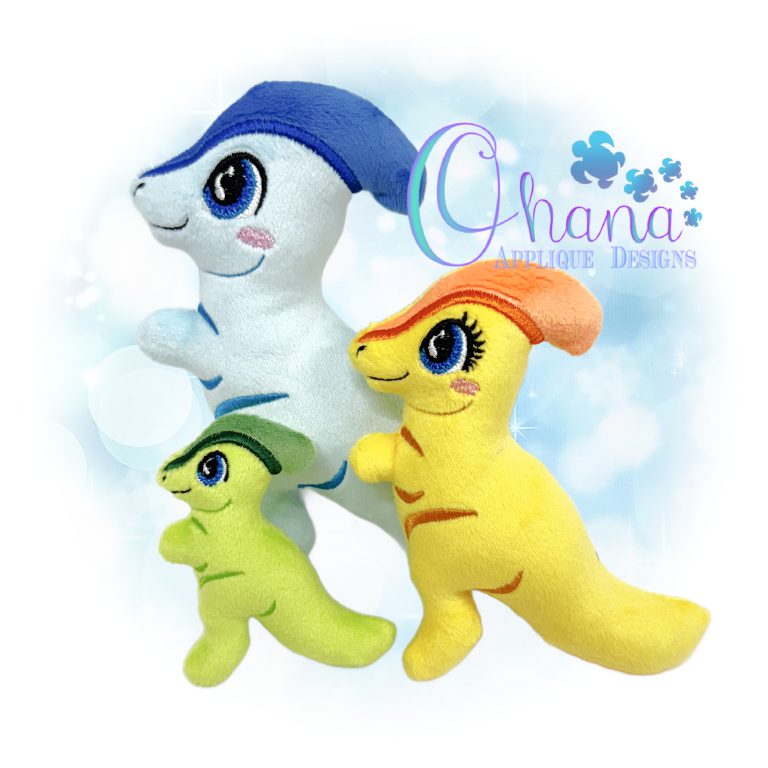 Pierce Parasaurolophus Stuffie Embroidery