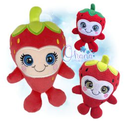 Scarlett Strawberry Stuffie Embroidery