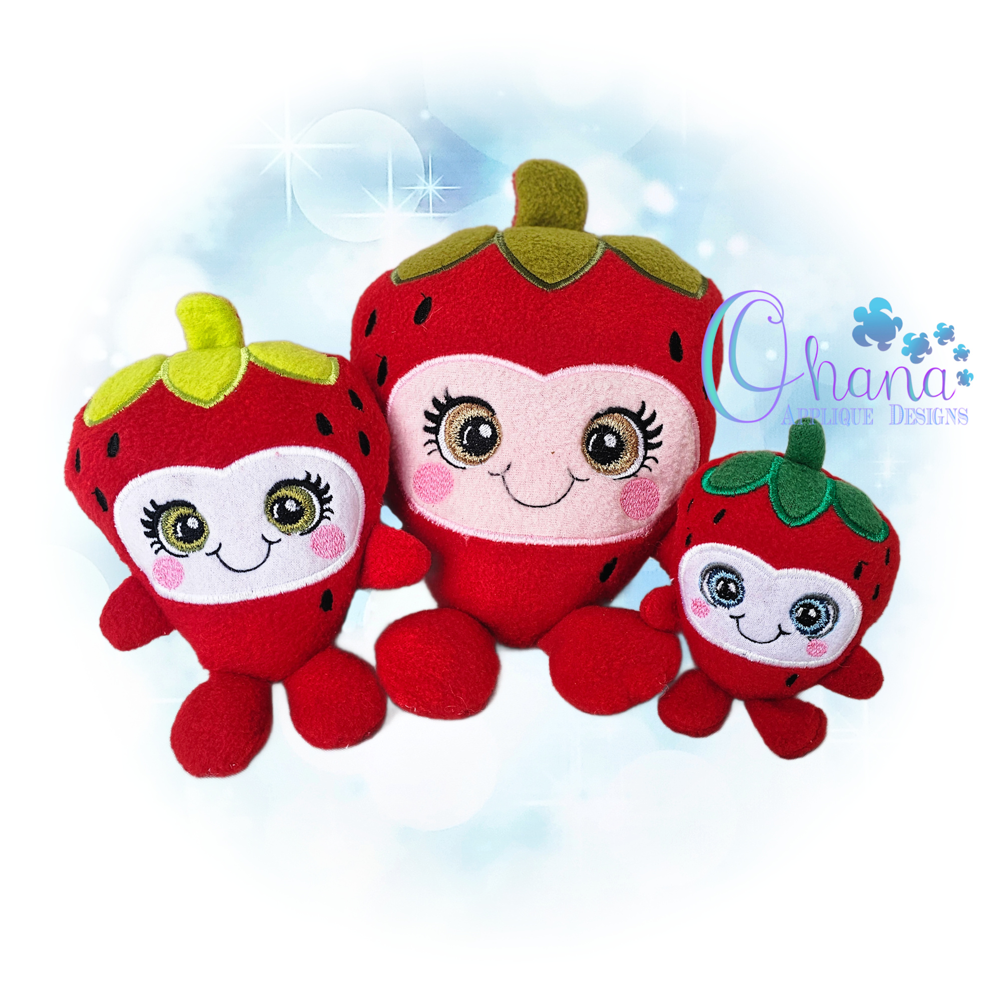 Scarlett Strawberry Stuffie Embroidery