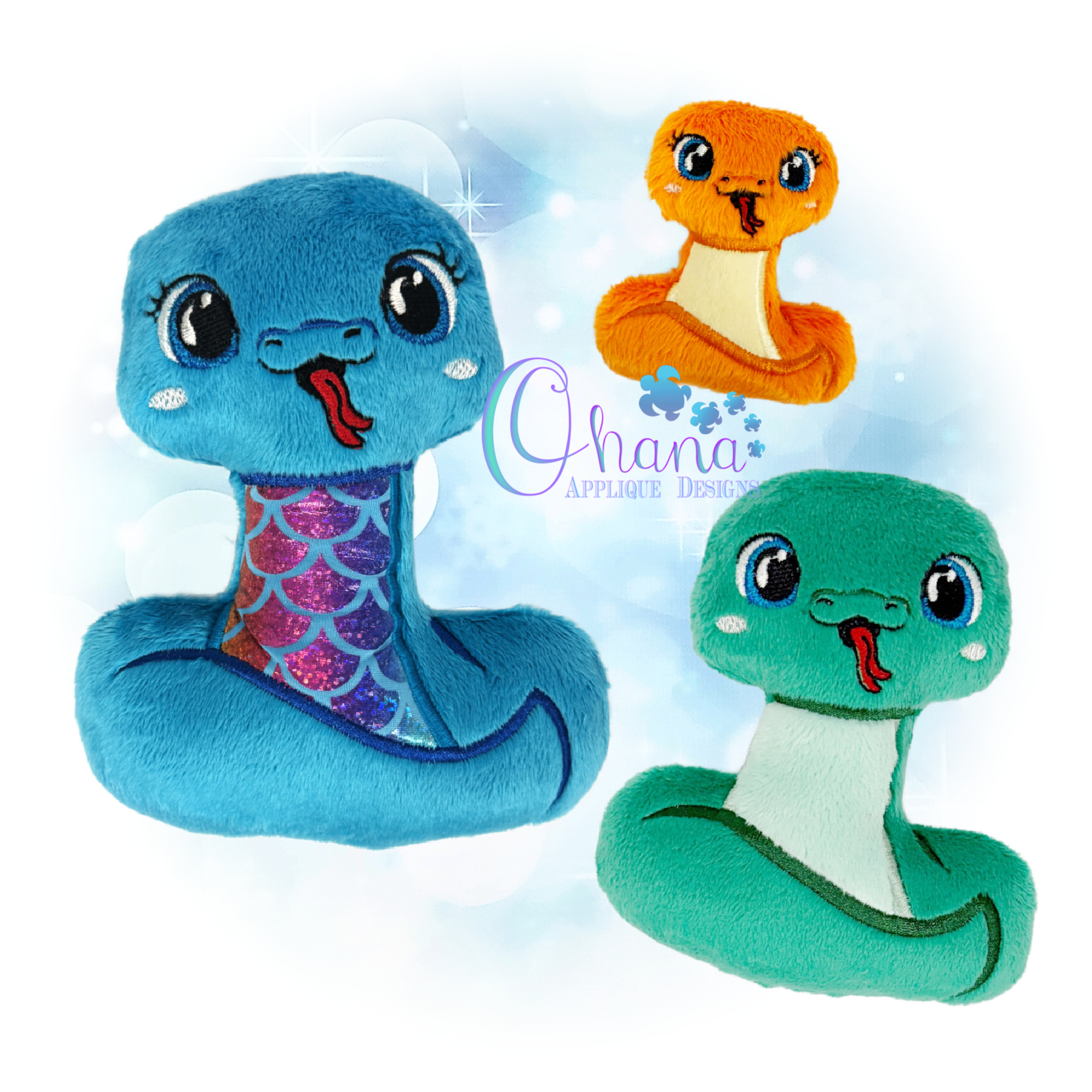 Simon Snake Stuffie Embroidery