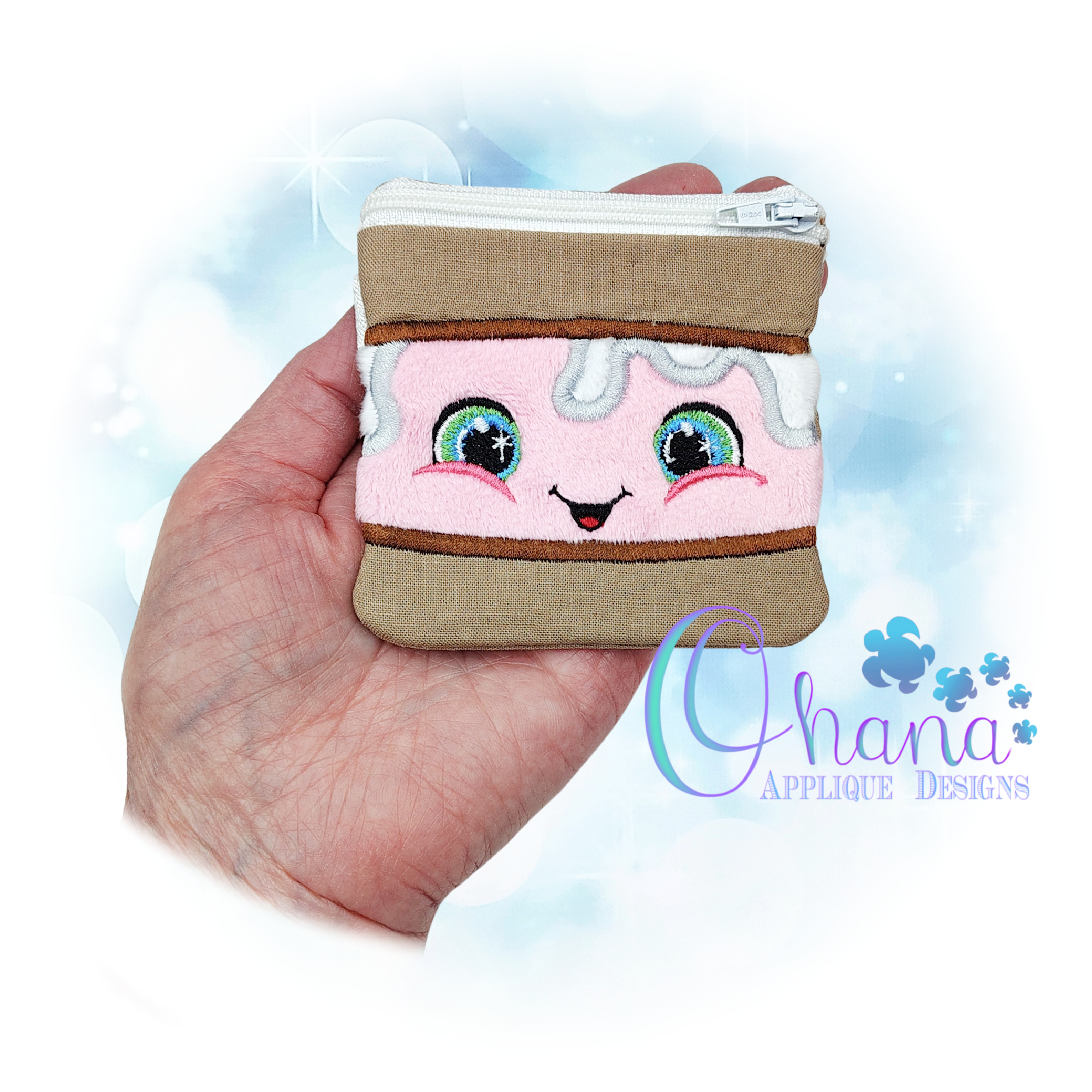 Smores Zipper Bag Embroidery