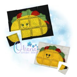 Taco Puzzle Embroidery Design