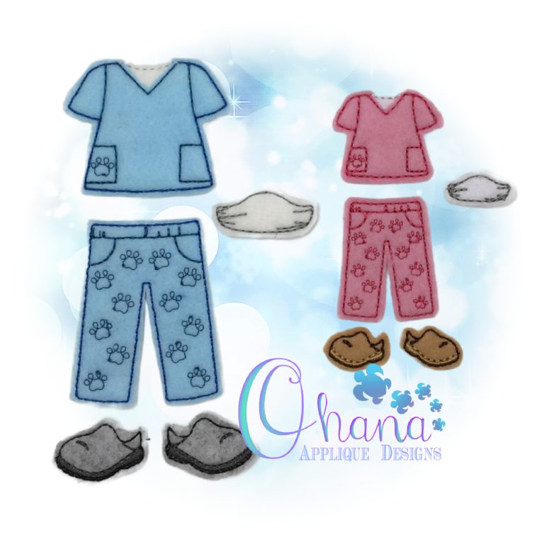 Unpaper Doll Vet Scrubs