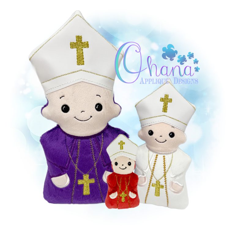 Pope Stuffie Embroidery Design