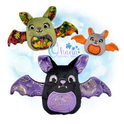 Bat Egglet Stuffie Embroidery