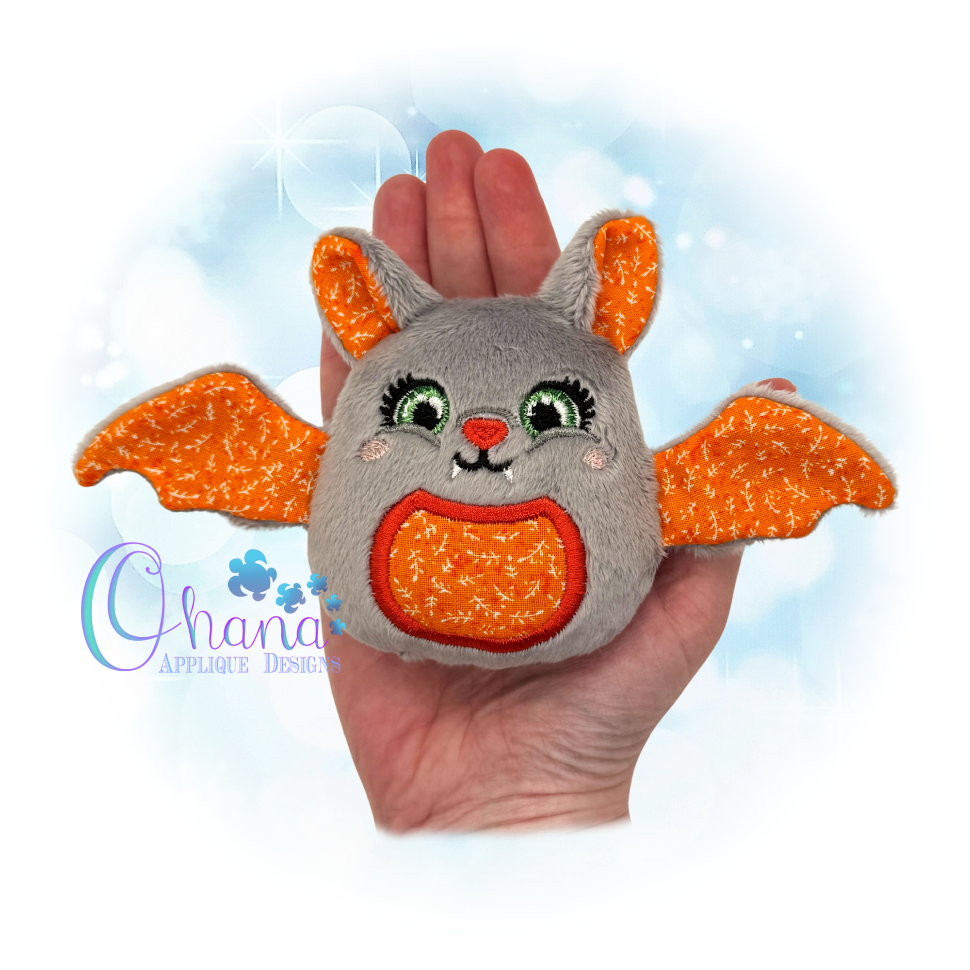 Bat Egglet Stuffie Embroidery