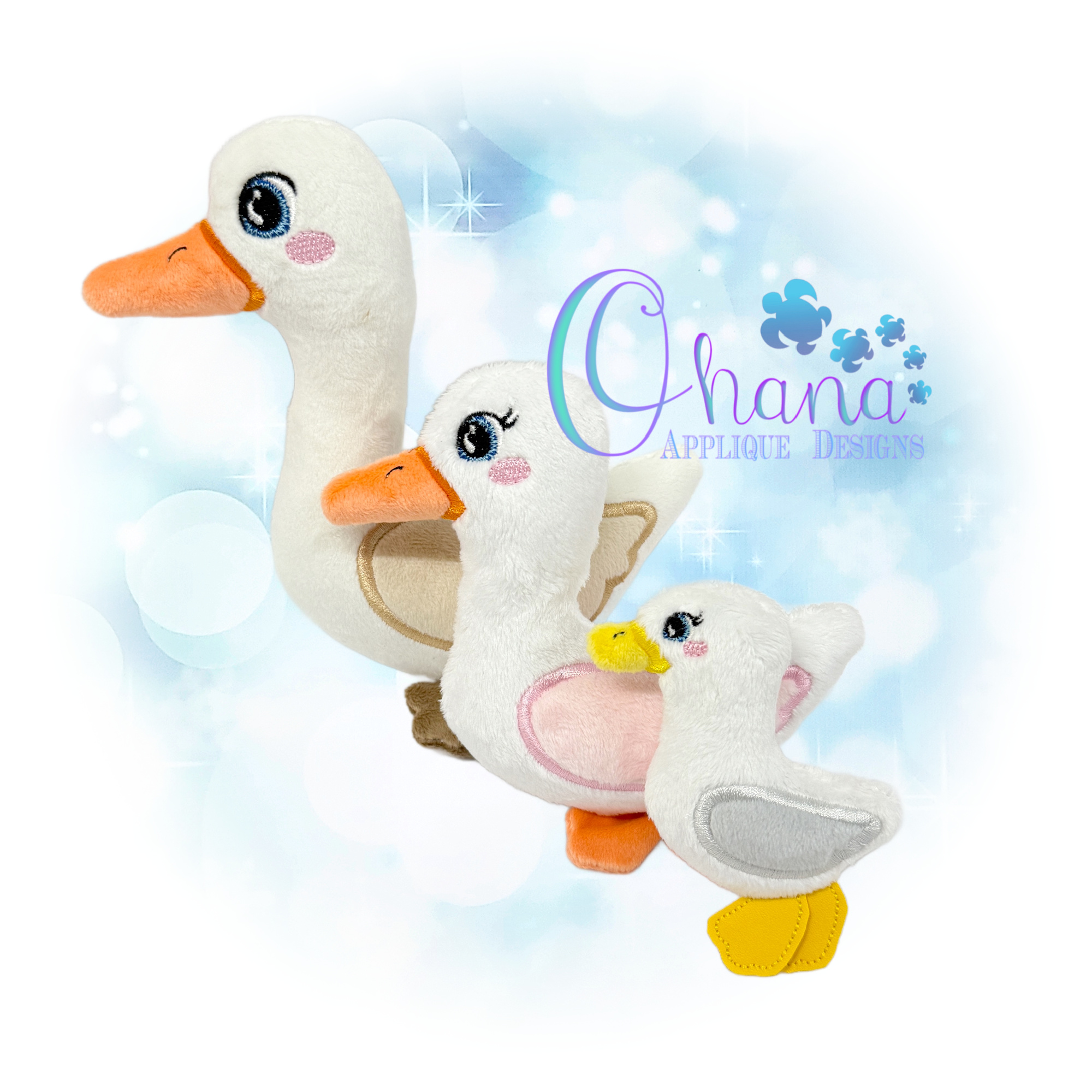 Glenda Goose Stuffie Embroidery