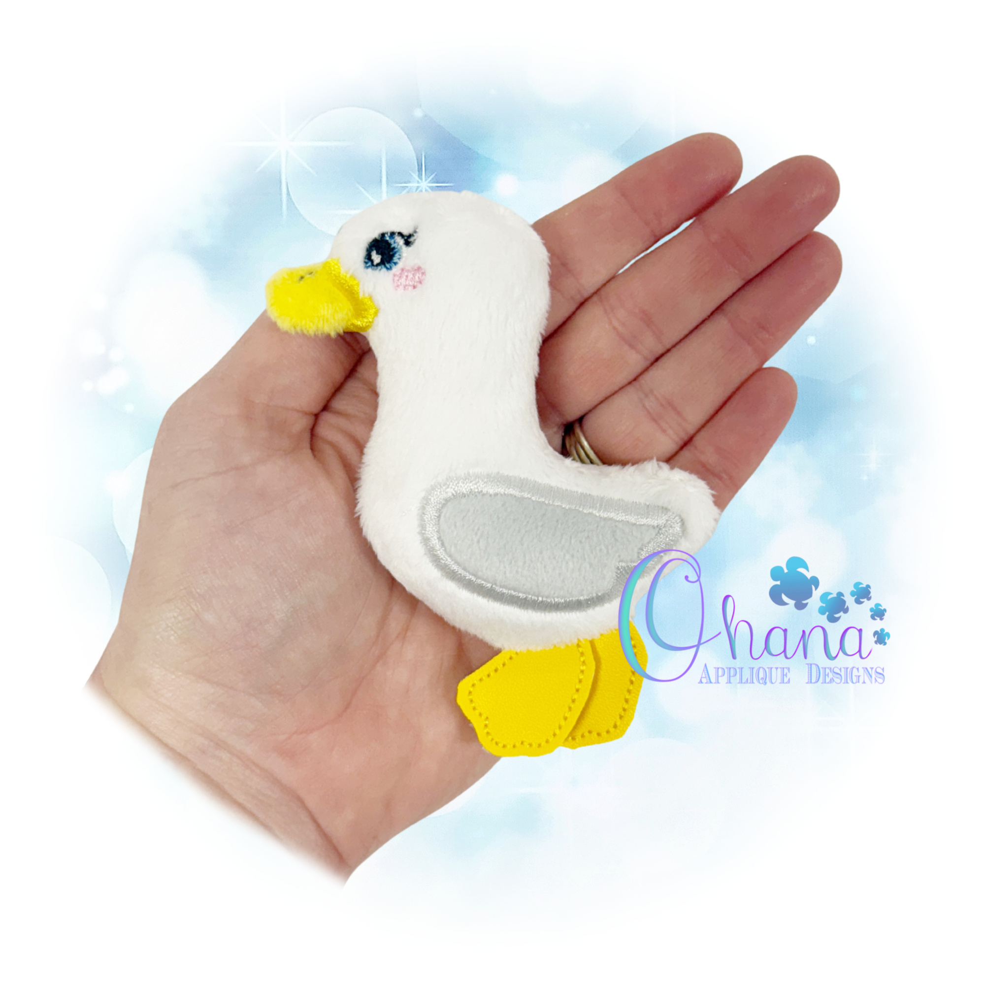 Glenda Goose Stuffie Embroidery