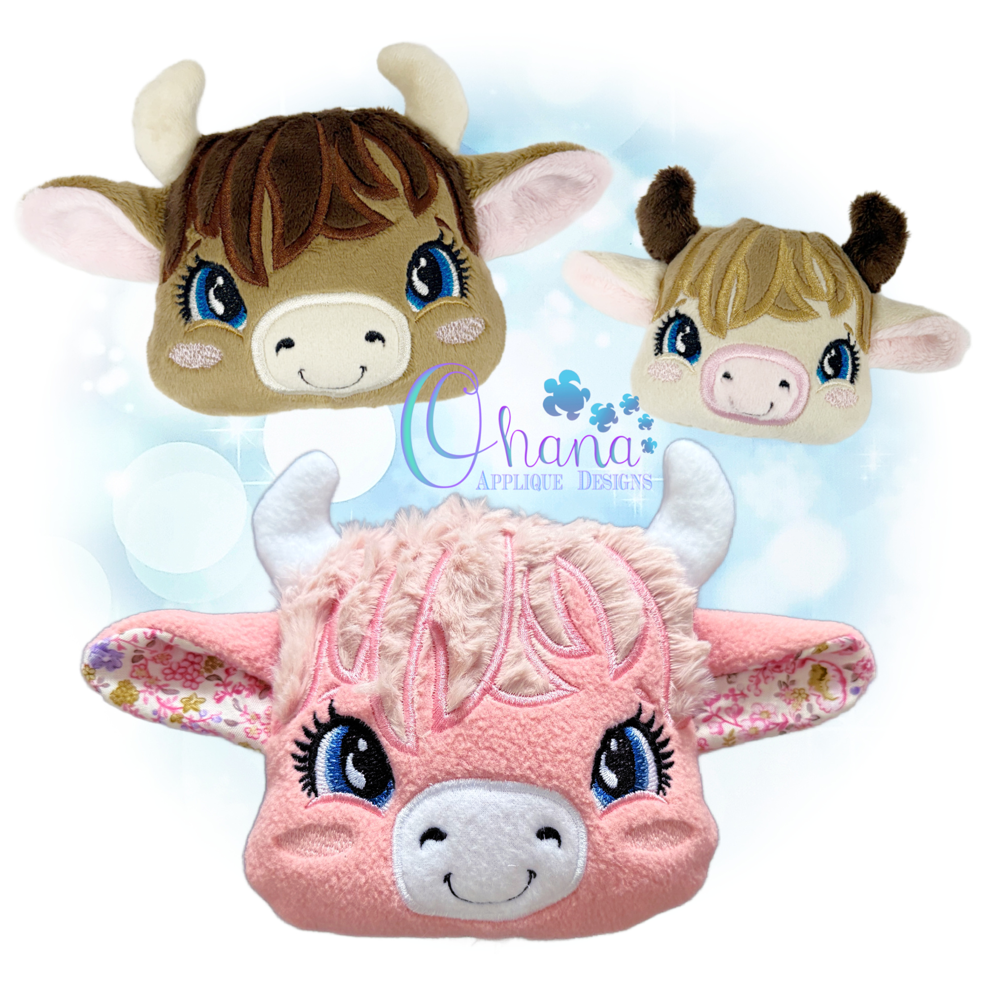 Highland Cow Head Pillow