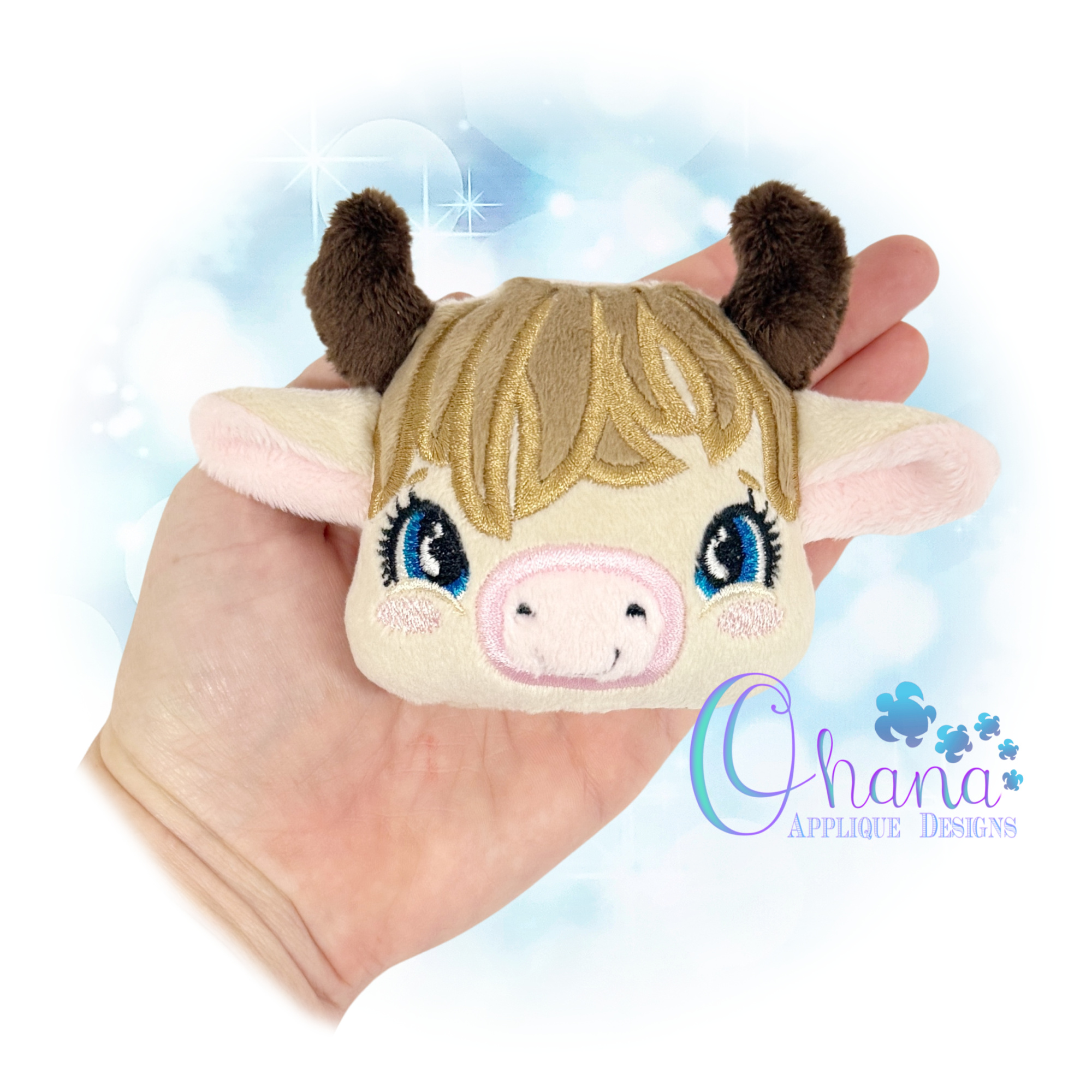 Highland Cow Head Pillow