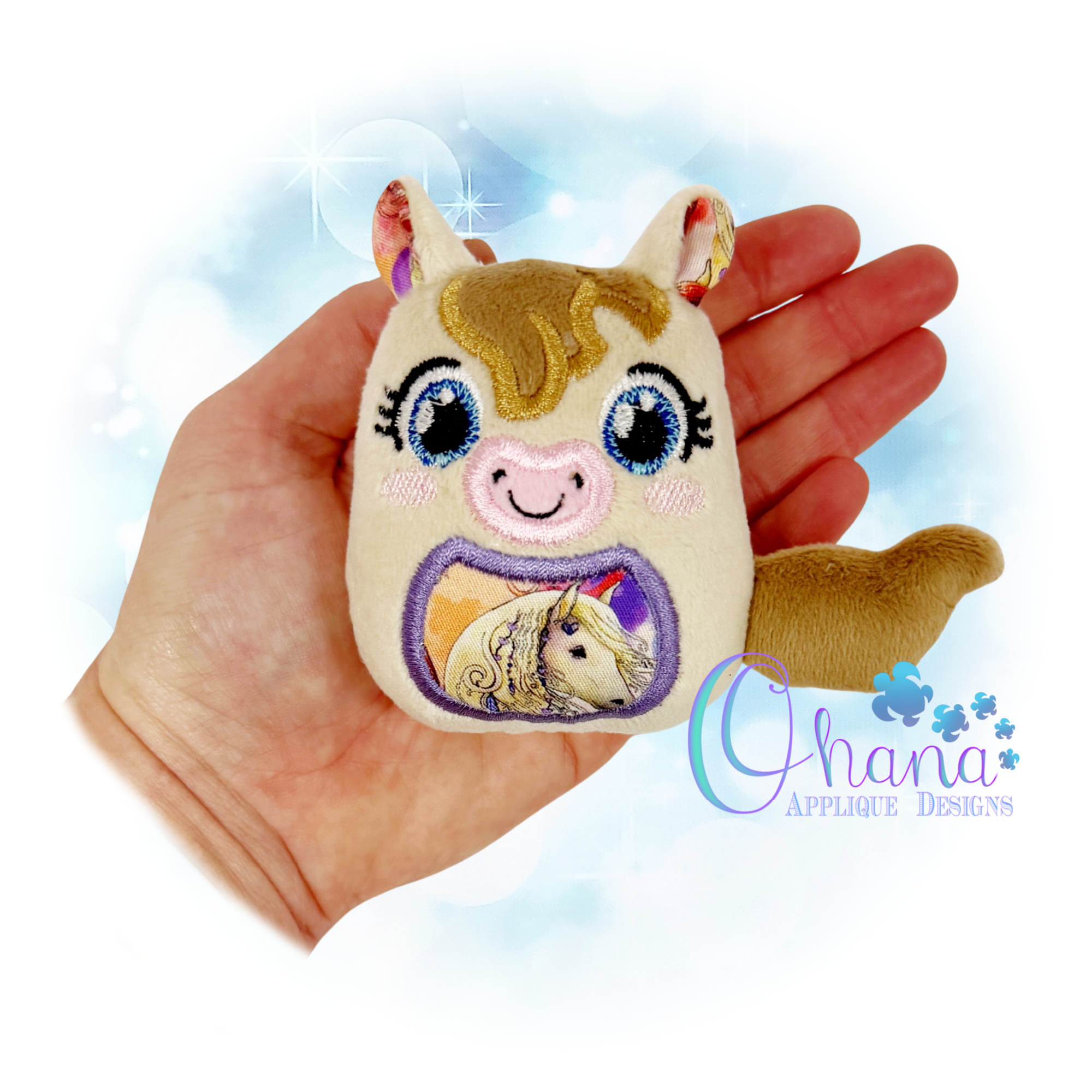 Horse Egglet Stuffie Embroidery